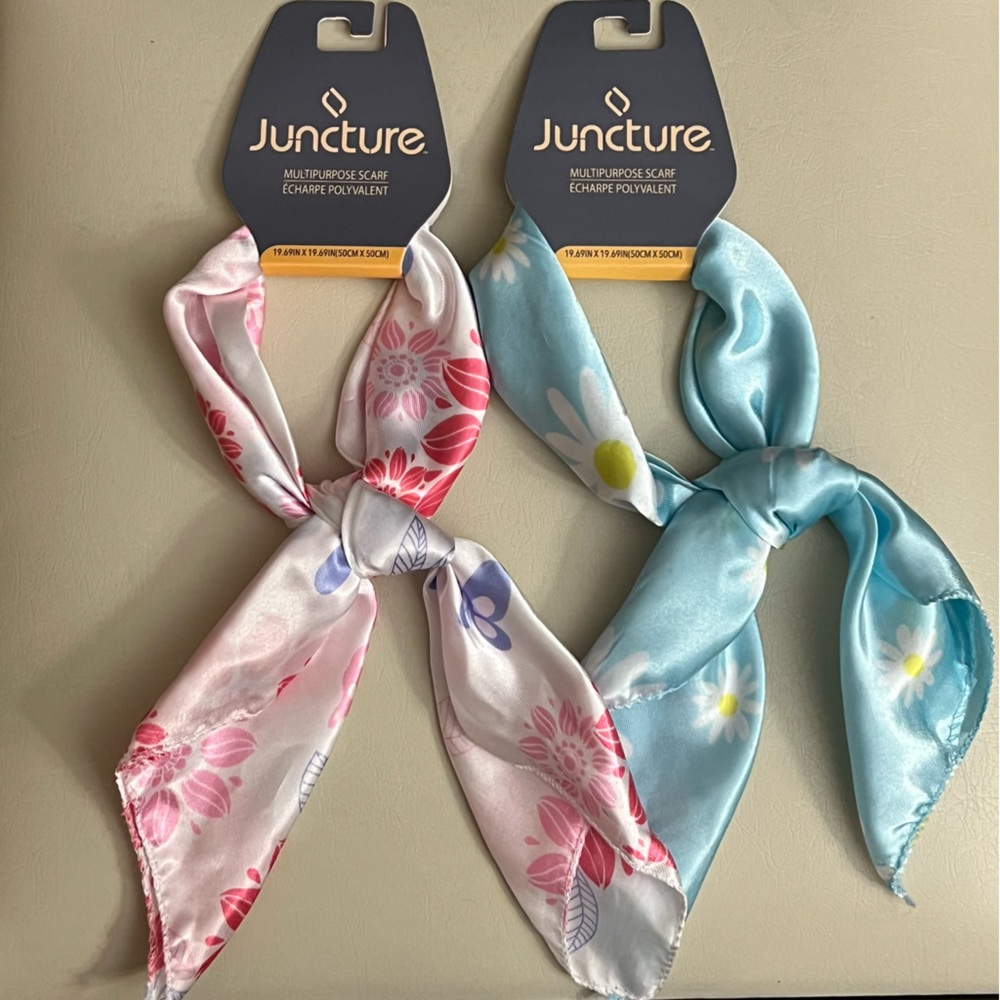 Floral Multipurpose Scarves Set - pink and blue florals